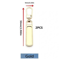 2pcs Metal Zipper Head Repair Tool, Small Hole Pull Lock Pendant