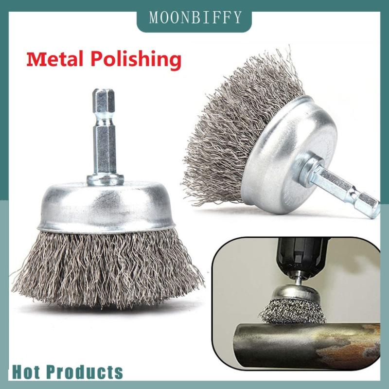 Steel Wire Wheel Brush 2.56-Inch for Rust Removal and Polishing