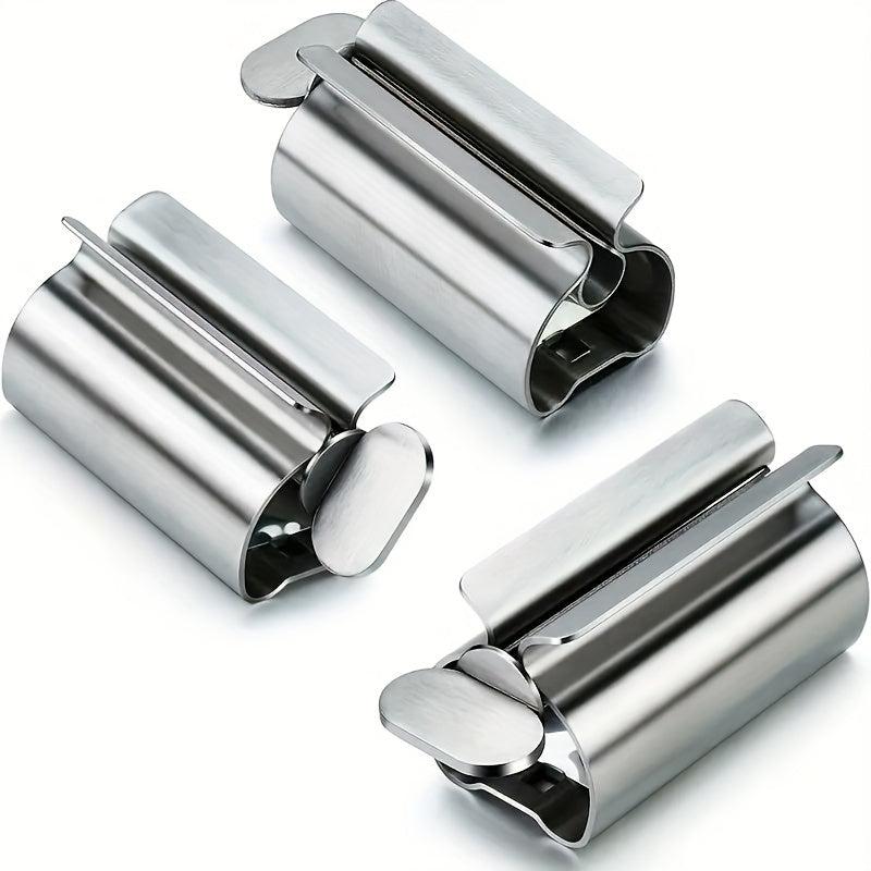 Stainless Steel Toothpaste Squeezer & Holder Set