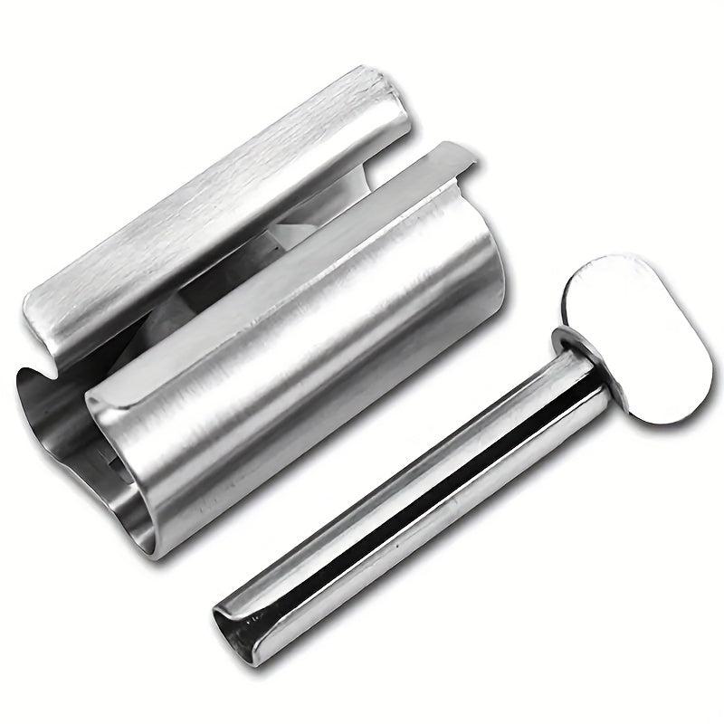 Stainless Steel Toothpaste Squeezer & Holder Set