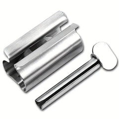 Stainless Steel Toothpaste Squeezer & Holder Set