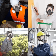 15-in-1 Full Face Respirator Mask w/ Safety Goggles