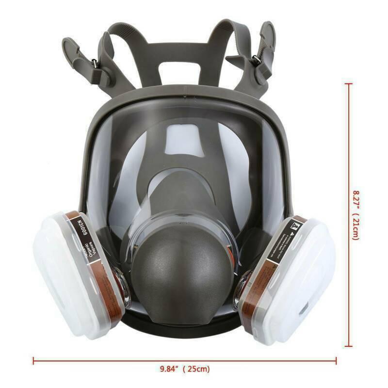 15-in-1 Full Face Respirator Mask w/ Safety Goggles