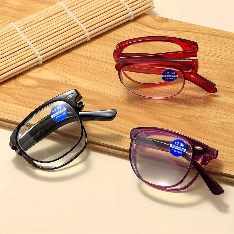 Stylish Folding Presbyopia Glasses for Women - Anti-Light High Glasses