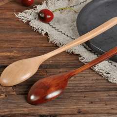 Long Handled Wooden Spoon Honey Spoon Solid Wooden Coffee Spoon