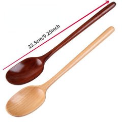 Long Handled Wooden Spoon Honey Spoon Solid Wooden Coffee Spoon