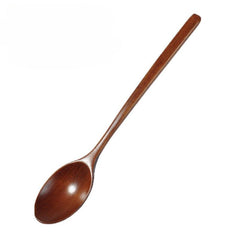 Long Handled Wooden Spoon Honey Spoon Solid Wooden Coffee Spoon