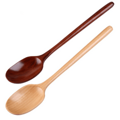 Long Handled Wooden Spoon Honey Spoon Solid Wooden Coffee Spoon
