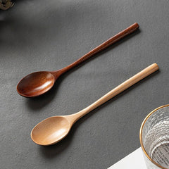Long Handled Wooden Spoon Honey Spoon Solid Wooden Coffee Spoon