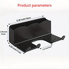 Hair Dryer Storage Rack Wall Mount Non-Perforated Pylon Mount