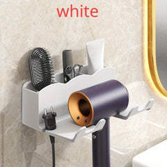 Hair Dryer Storage Rack Wall Mount Non-Perforated Pylon Mount