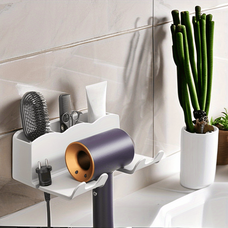 Hair Dryer Storage Rack Wall Mount Non-Perforated Pylon Mount