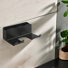 Hair Dryer Storage Rack Wall Mount Non-Perforated Pylon Mount
