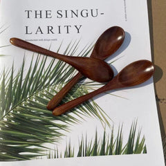 3pcs Wooden Spoon Bamboo Kitchen Cooking Utensil Tool Soup Teaspoon Catering