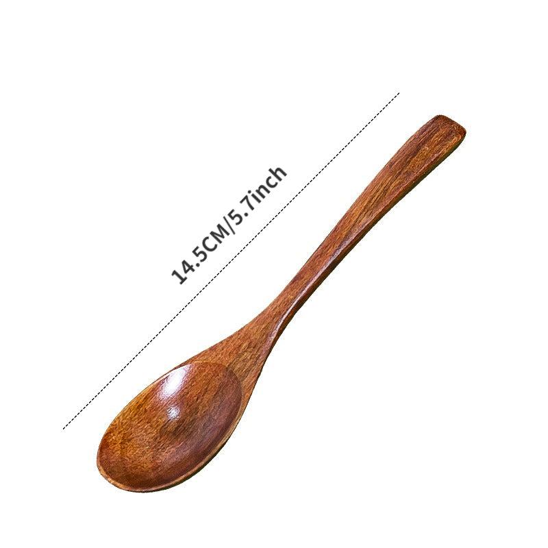 3pcs Wooden Spoon Bamboo Kitchen Cooking Utensil Tool Soup Teaspoon Catering