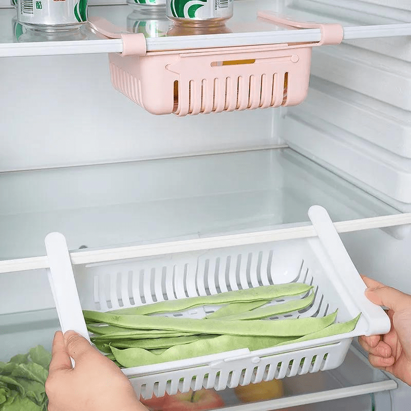 2pcs Kitchen Fruit Food Storage Box Plastic Fridge Organizer