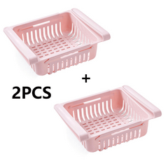 2pcs Kitchen Fruit Food Storage Box Plastic Fridge Organizer