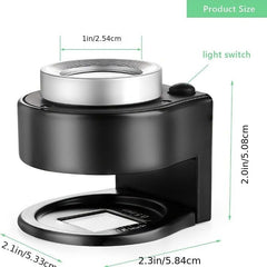 6 Light Coin Magnifier Portable Metal Eye Loupe for Sewing Jewelry Textiles