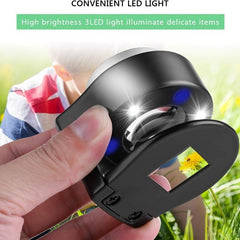 6 Light Coin Magnifier Portable Metal Eye Loupe for Sewing Jewelry Textiles