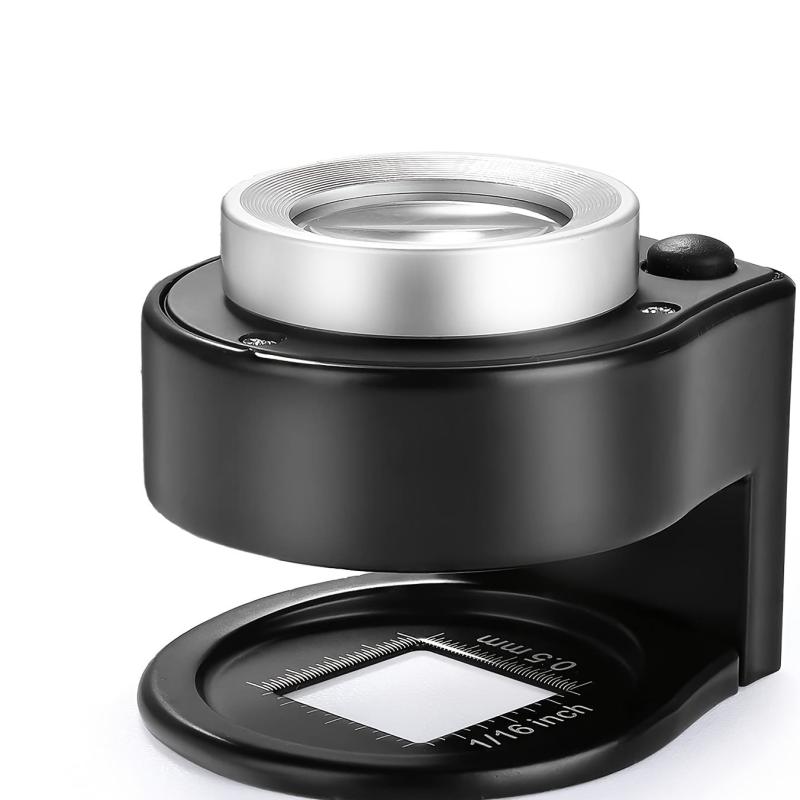 6 Light Coin Magnifier Portable Metal Eye Loupe for Sewing Jewelry Textiles