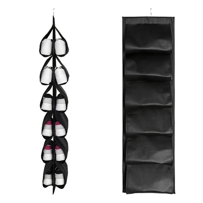 1pc Hanging Shoe Storage Bag Organize Shoes Save Space Durable Breathable Fabric