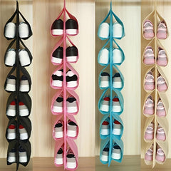 1pc Hanging Shoe Storage Bag Organize Shoes Save Space Durable Breathable Fabric