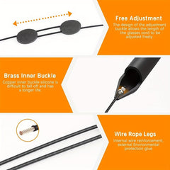 4pcs Adjustable Glasses Straps for Eyeglasses & Sunglasses 14-16 Inches