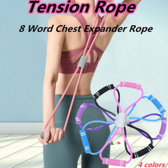 8 Word Tension Back Stretch Belt Elastic Rope