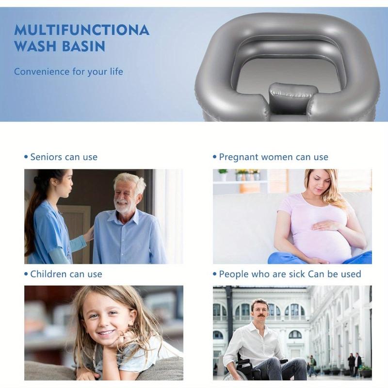 Inflatable Hair Washing Basin Portable Sink For Elderly
