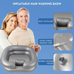 Inflatable Hair Washing Basin Portable Sink For Elderly