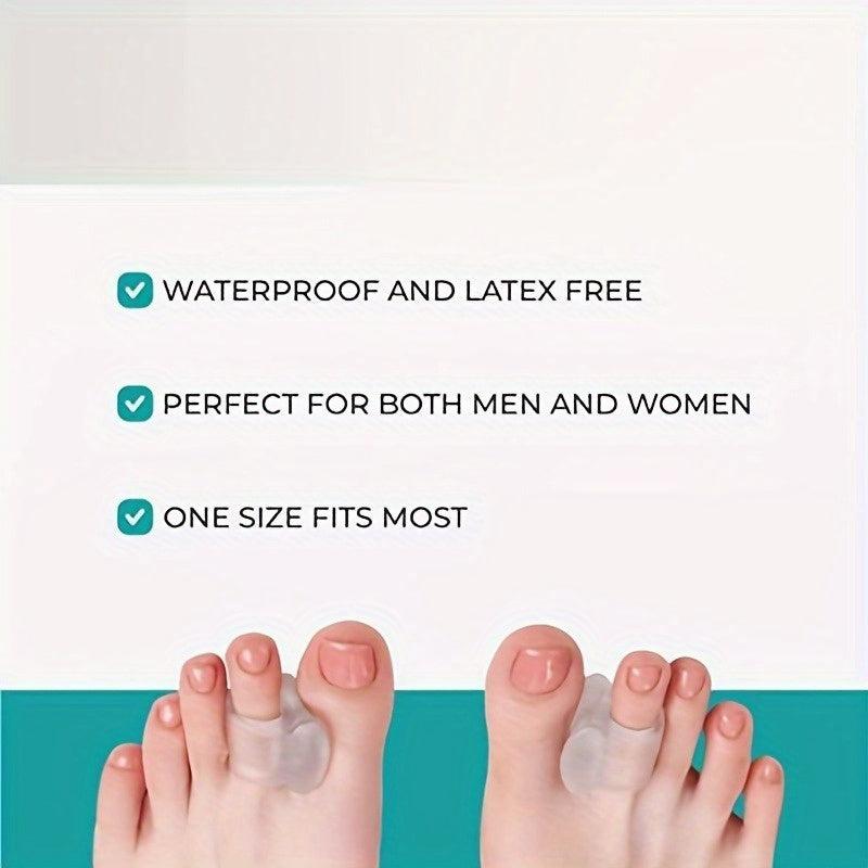 4pcs Big Toe Spacers Hammer Toe Straightener Bunion Corrector Gel Toe Separators