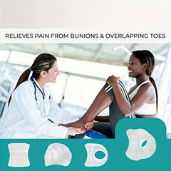 4pcs Big Toe Spacers Hammer Toe Straightener Bunion Corrector Gel Toe Separators