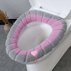 Nordic Style Knitted Toilet Seat Cover Winter Warm Toilet Mat