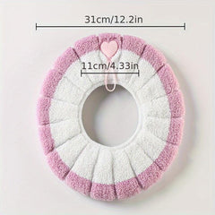 Nordic Style Knitted Toilet Seat Cover Winter Warm Toilet Mat