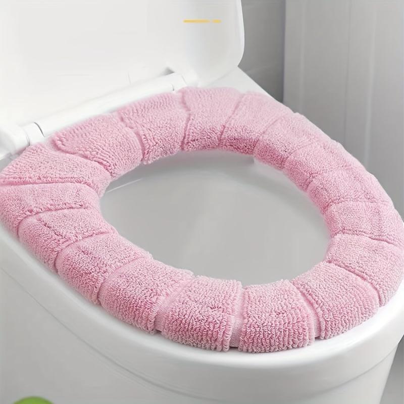 3pcs Portable Folding Round Toilet Mat Non-slip Toilet Cover Winter Cushion