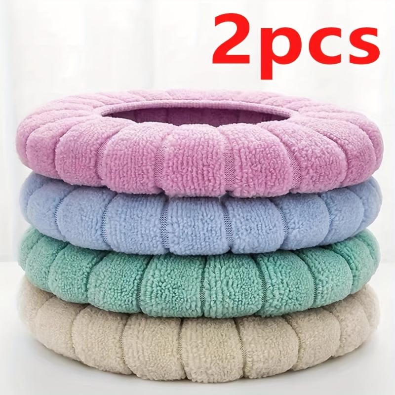 3pcs Portable Folding Round Toilet Mat Non-slip Toilet Cover Winter Cushion