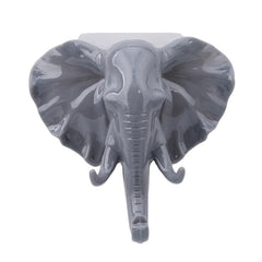 Elephant Head Shape Adhesive Hook Hanger for Bag Keys Decor