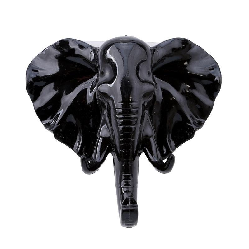 Elephant Head Shape Adhesive Hook Hanger for Bag Keys Decor