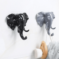 Elephant Head Shape Adhesive Hook Hanger for Bag Keys Decor
