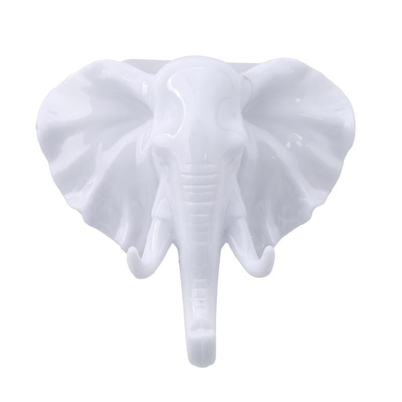 Elephant Head Shape Adhesive Hook Hanger for Bag Keys Decor