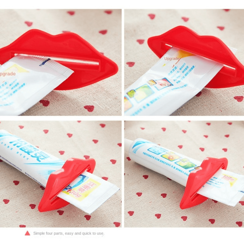 5Pcs PP Lip Squeeze Toothpaste Dispenser Cartoon Design Facial Cleanser