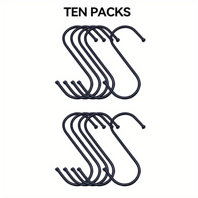 10pcs Stainless Steel S Hooks Heavy Duty Large S Hooks for Hanging Clothes