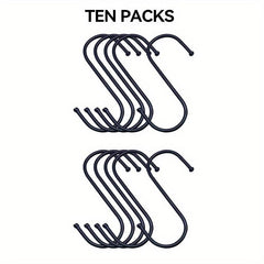 10pcs Stainless Steel S Hooks Heavy Duty Large S Hooks for Hanging Clothes