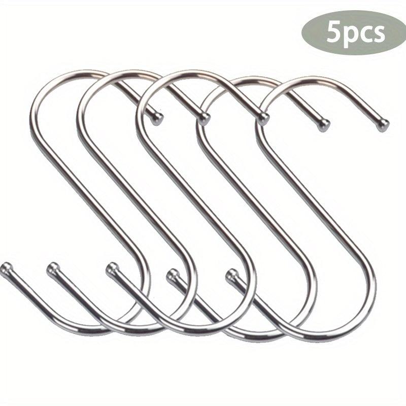 10pcs Stainless Steel S Hooks Heavy Duty Large S Hooks for Hanging Clothes