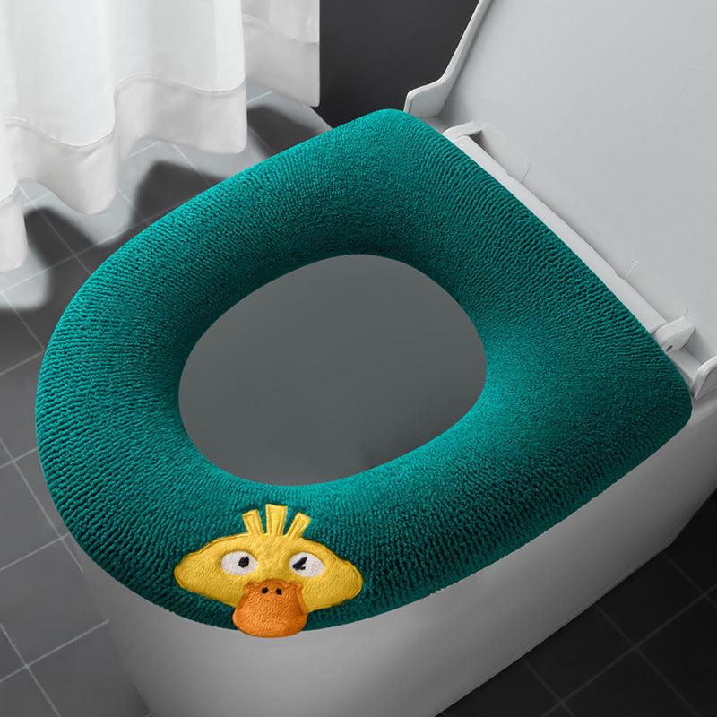 Thickened Plush Toilet Cushion for Patient Toilet with Handle