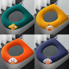 Thickened Plush Toilet Cushion for Patient Toilet with Handle
