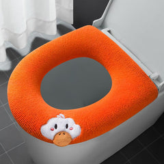 Thickened Plush Toilet Cushion for Patient Toilet with Handle