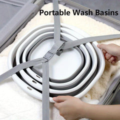 Portable Folding Washbasin Adult Baby Bathtub Shampoo Basin