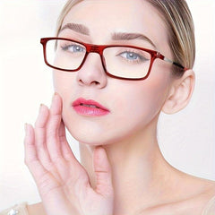 Adjustable Temples Square Frame Presbyopia Glasses