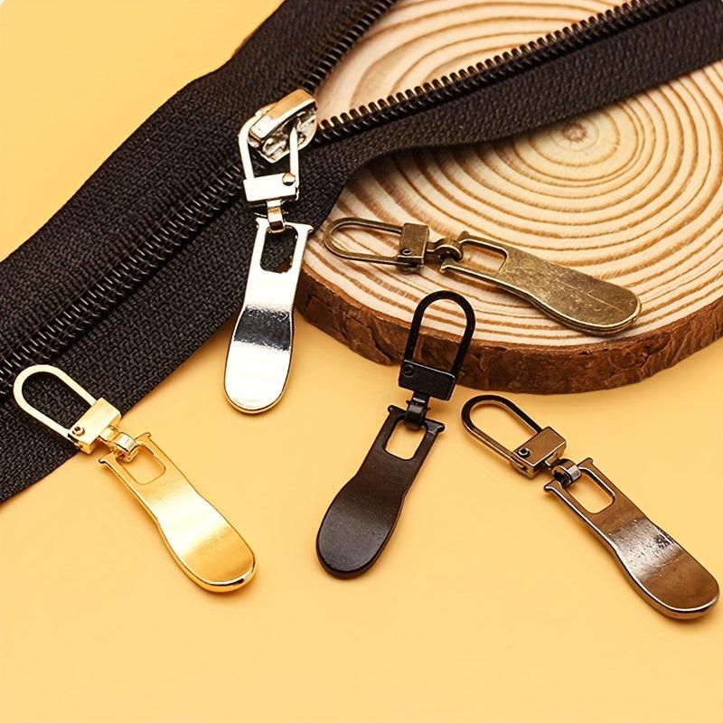 8pcs Metal Zipper Pullers for Sewing Bags Down Jacket, Detachable Zipper Sliders